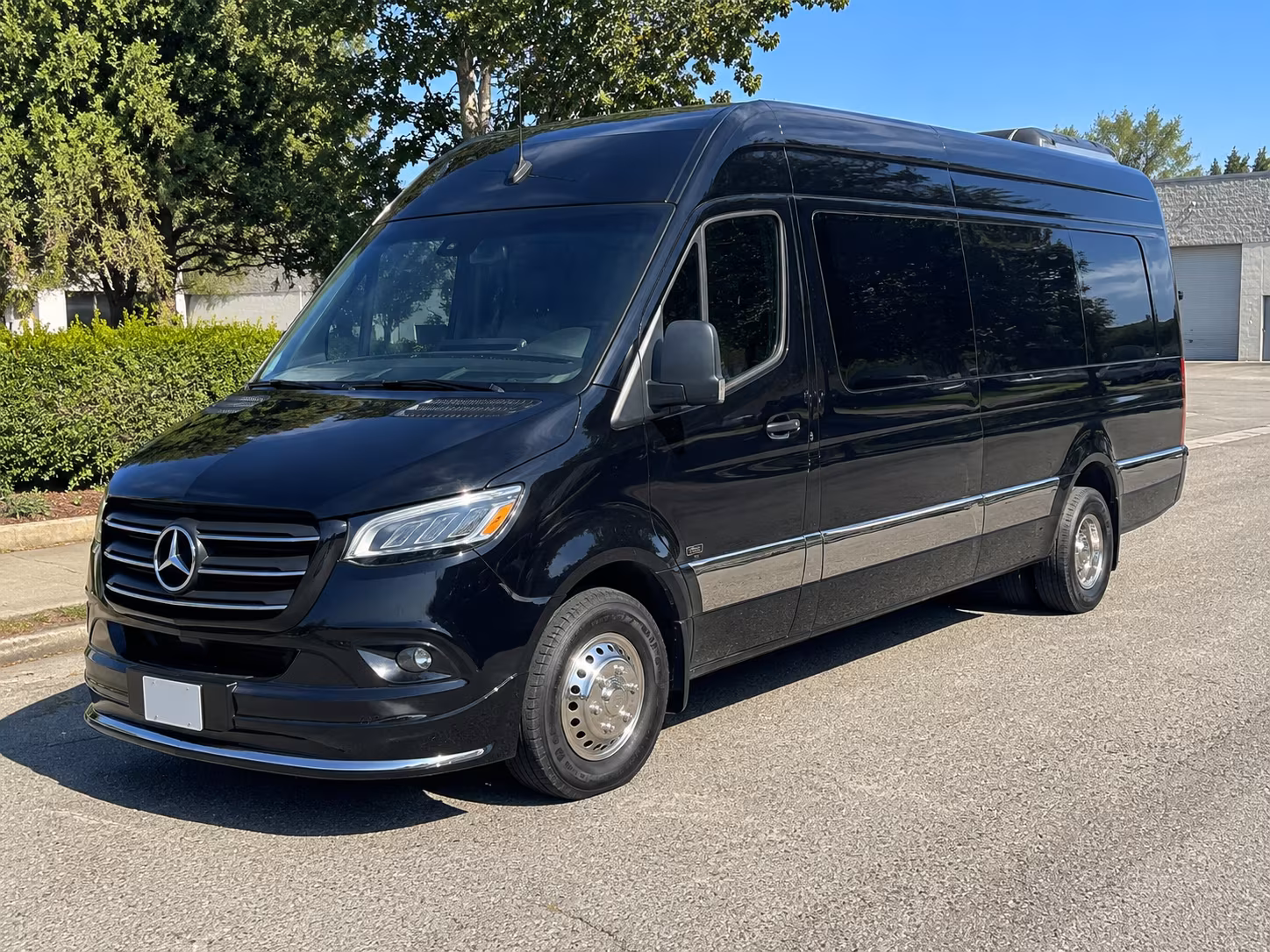 warehouse distribution center and industrial park sprinter van shuttles in ventura